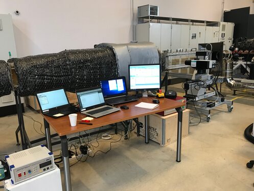 The wind tunnel can produce temperatures up to 400 degC