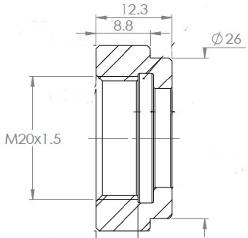 Universal Fitting, M20X1,5 / Ø16