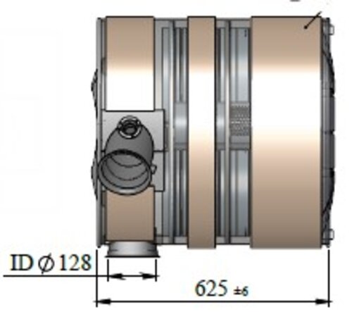 Silencer w. SCR, Volvo E-line