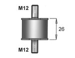 Rubber Mounting, DAF, Ø=46 /L=72, M12, ZINC