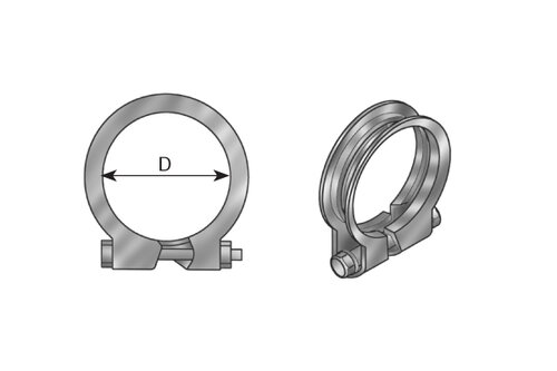 Truck Make Clamp, Ø=83-87, INOX