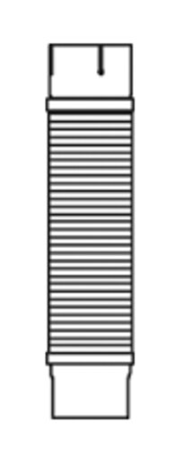 Гофра (нерж) с фланцами ID 101,6 mm L=495 mm