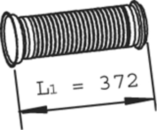 Гофра (нерж) с фланцами ID 108,0 mm L=372 mm