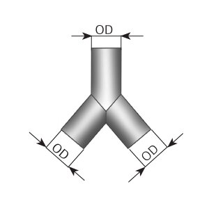 Y-образная труба D 88,9 mm (цинк)