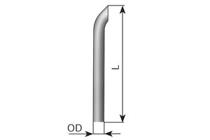 Tail Pipe, OD=101.6 / L=1500, INOX