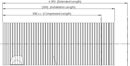 TUBE UNIVERSEL-Flex D2S+ ID128mm L=350mm INOX