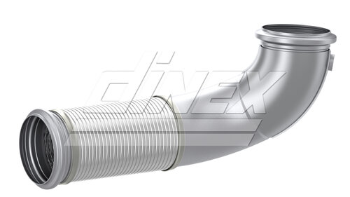 Exhaust Pipe w. flex, D2S+, Volvo