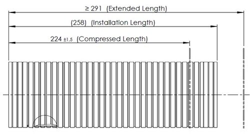 Металлорукав D2S+ ID 77,1 mm L=224 mm (нерж) (=51228)