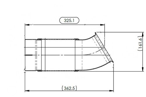 Exhaust Pipe w. Flex, D3S for International