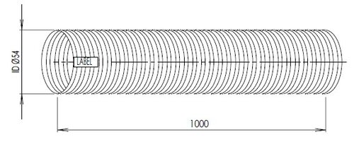 TUBE UNIVERSEL-FLEX. GALV. dia 54-5  1 MTR- UK