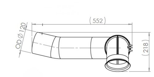 Exhaust Pipe w. Bellow, Mercedes, E-Line