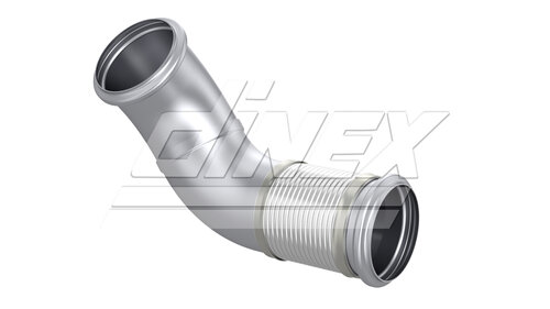 Exhaust Pipe w. Flex, D2S+, Volvo