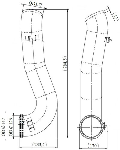 Exhaust Pipe, Volvo