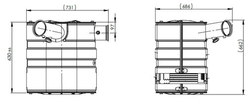 Silencer w. SCR for Volvo