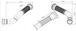 Exhaust Pipe w. Flex, D3S, Renault/Volvo E-line