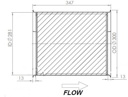 SIC, Filter Module, Uncoated, ID=281 / L=347