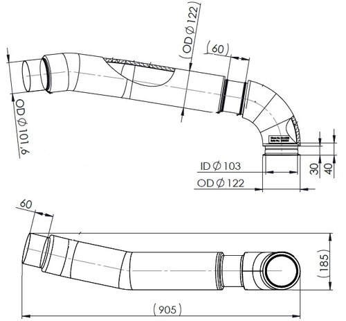 Insulated Exhaust Pipe for Mercedes