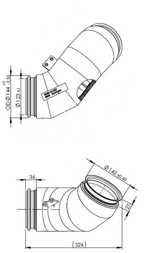 TUBE AVANT ISOLE 1834585 Scania