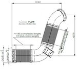 Exhaust Pipe w. Flex, D2S+, Scania