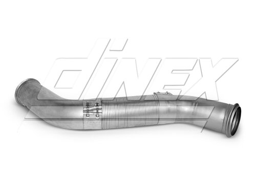 Передняя труба с гофрой (нерж) с хомутами (DINEX 99327 цинк)