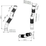 Exhaust Pipe w. Flex, D2S+, Scania