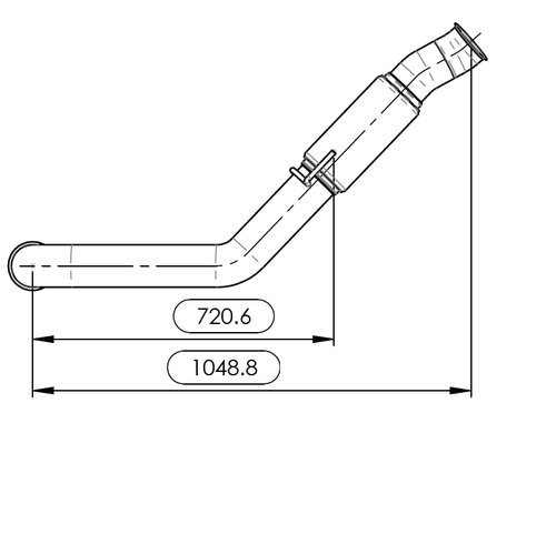 Exhaust Pipe w. Bellow, International