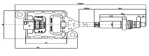 NOx sensor, Cummins / OE no. 1954664PRX, 4326872RX | Dinex