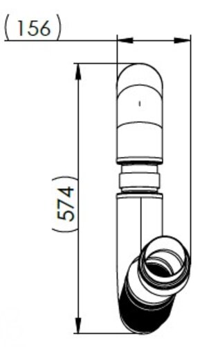 Insulated Pipe w. Bellow, Mercedes