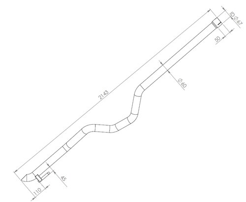 TUBE ARRIERE-MERCEDES-VOLKSWAGEN-2E0253681A