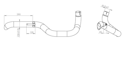 Pipe for Mercedes/Volkswagen