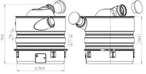 Silencer W. SCR for Scania