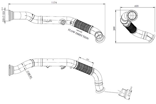 Pipe for Volvo