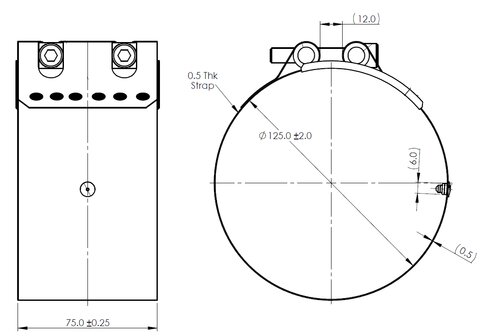 FlexJoiner Clamp, Ø=121.1 / L=75, INOX