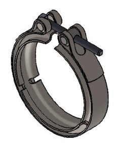 Heavy Duty V-Clamp for Scania, Ø=76.1 / L=20, INOX