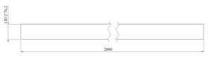 Exhaust Pipe, OD=76.2 / L=2000, SPD