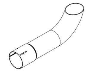 Конечная труба ID 60,0 mm L=305 mm