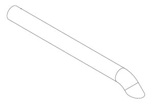 Конечная труба OD 127,0 mm L=1500 mm (цинк)