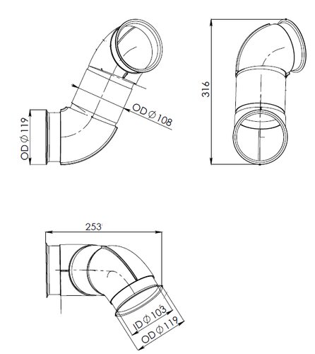 TUBE AVANT-VOLVO-9515088 - UK