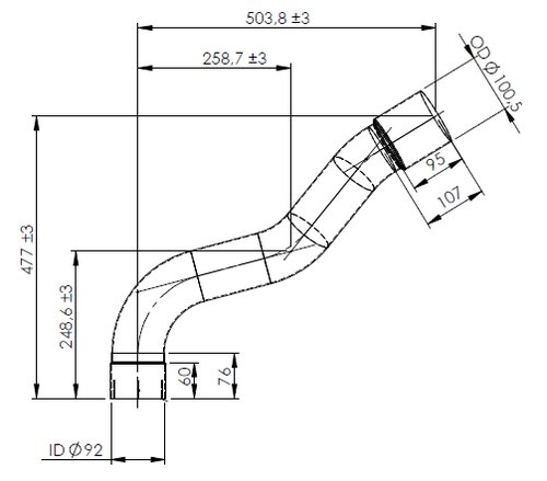 Pipe for Mercedes