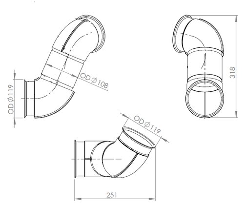 TUBE INTERMEDIAIRE-VOLVO-9515086