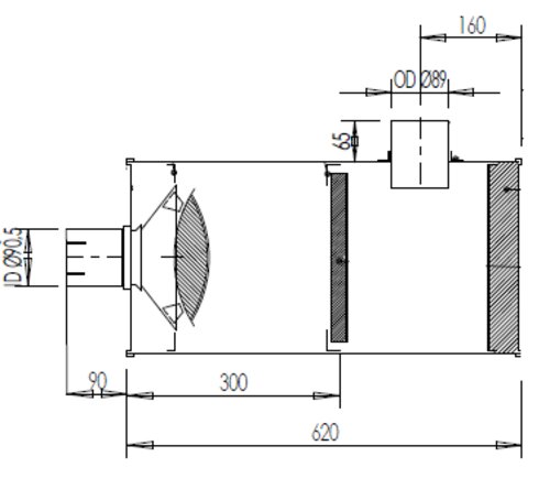 SILENCIEUX -VOLVO-80325 W/EXPANDED INLET dia90-5- UK