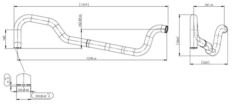 Water coolant pipe, MAN / OE no. 81063030753 | Dinex