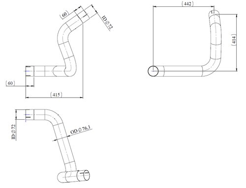 Pipe for Mercedes