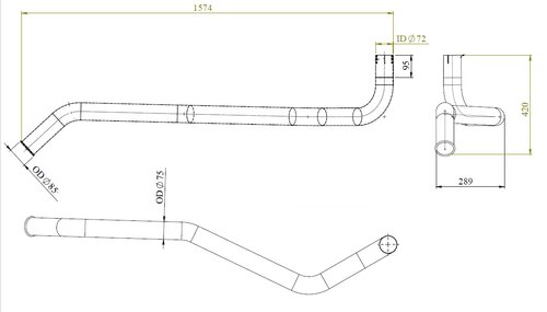 Pipe for Mercedes