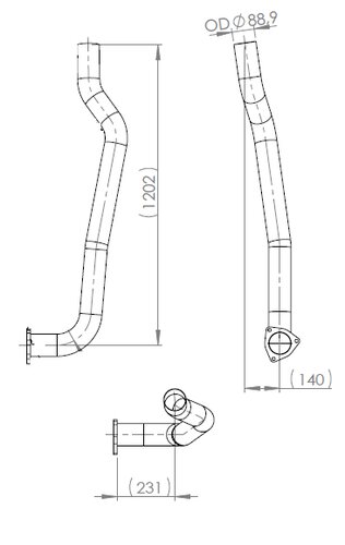 Pipe for Mercedes