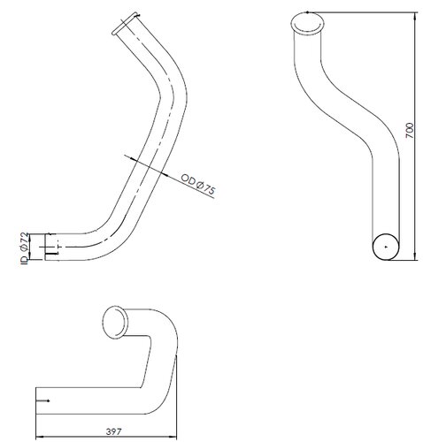 Pipe for Mercedes