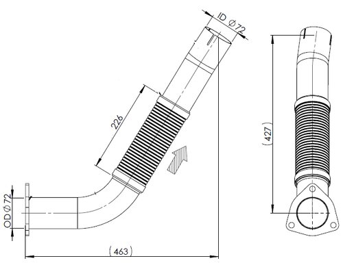 Pipe for Mercedes