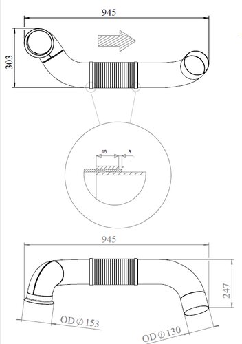 Pipe for Mercedes