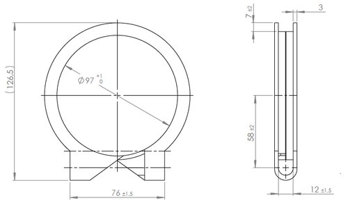 Truck Make Clamp, Volvo, Ø=91-96, INOX