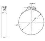 TightFit Clamp, Ø=122-127 mm, ALU